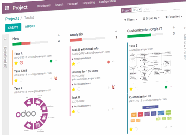Visual Tracking with Kanban and Agile boards, Pivot Reports, Time Tracking, and more See why Odoo PSA is superior to Microsoft Project, Wrike, and other PSA tools